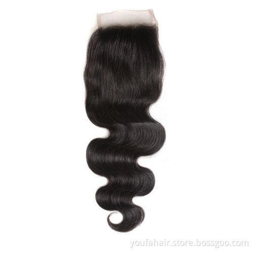 12A Brazilian Human Hair Body Wave HD Lace Closure with 3 Hair Bundles Virgin Hair Extension with Transparent HD Lace Frontal